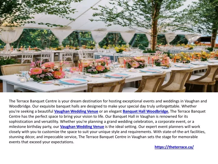 the terrace banquet centre is your dream
