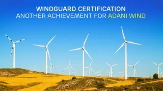 WindGuard Certification Another Achievement for Adani Wind