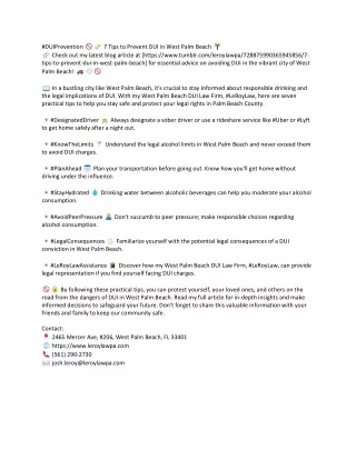 duiprevention check out my latest blog article