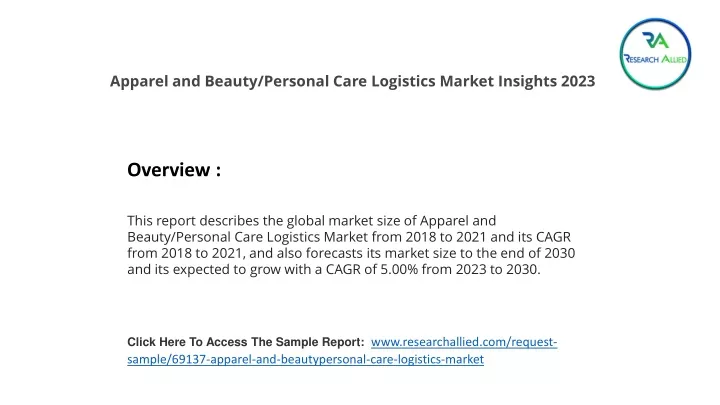 apparel and beauty personal care logistics market