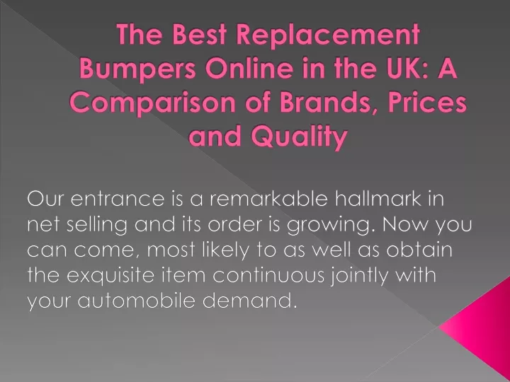 the best replacement bumpers online in the uk a comparison of brands prices and quality