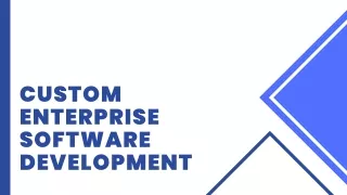 Custom Enterprise Software Development