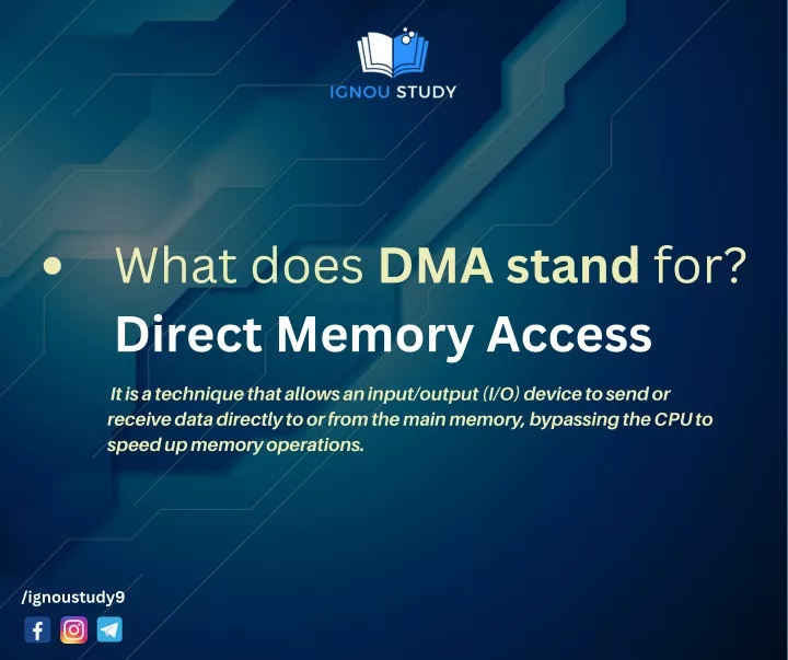 what does dma stand for direct memory access