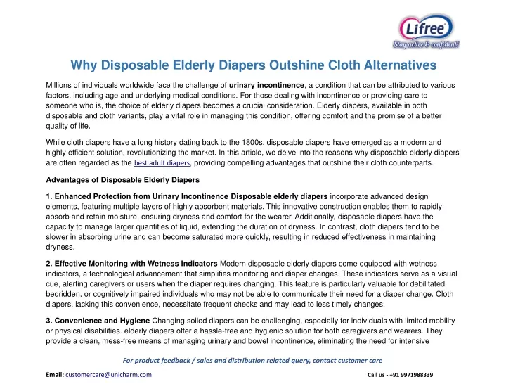 why disposable elderly diapers outshine cloth