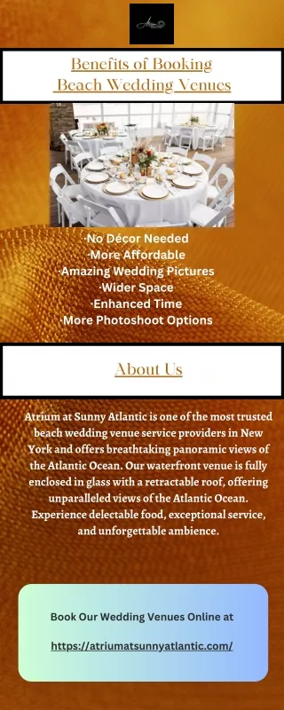 Benefits of Booking  Beach Wedding Venues