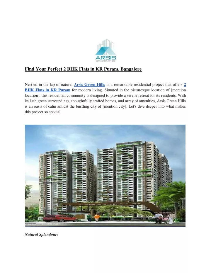 find your perfect 2 bhk flats in kr puram