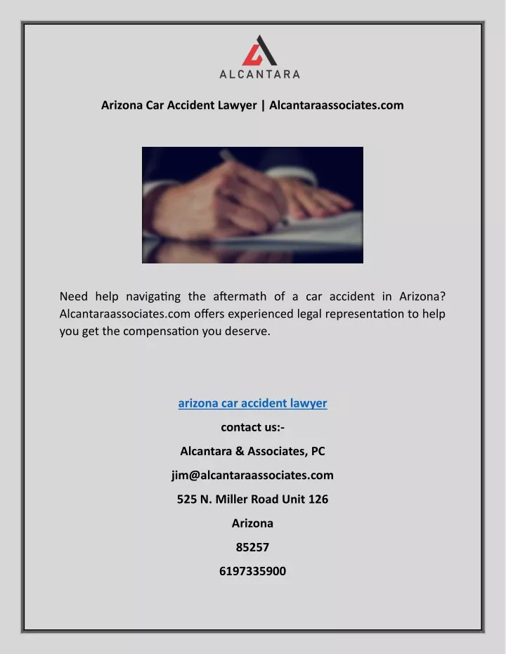 arizona car accident lawyer alcantaraassociates