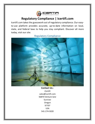 Regulatory Compliance | Icertifi.com