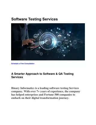 software testing services