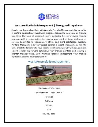 Westlake Portfolio Management  Strongcreditrepair.com