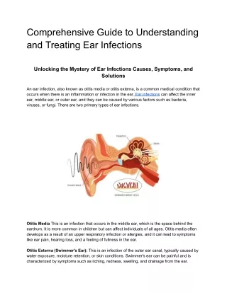 Comprehensive Guide to Understanding and Treating Ear Infections