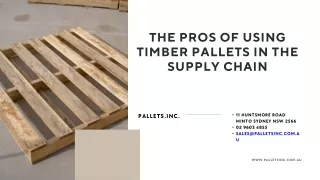 The Pros of using Timber pallets in the supply chain