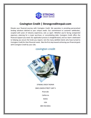 Covington Credit  Strongcreditrepair.com