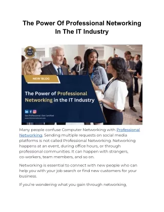 the power of professional networking