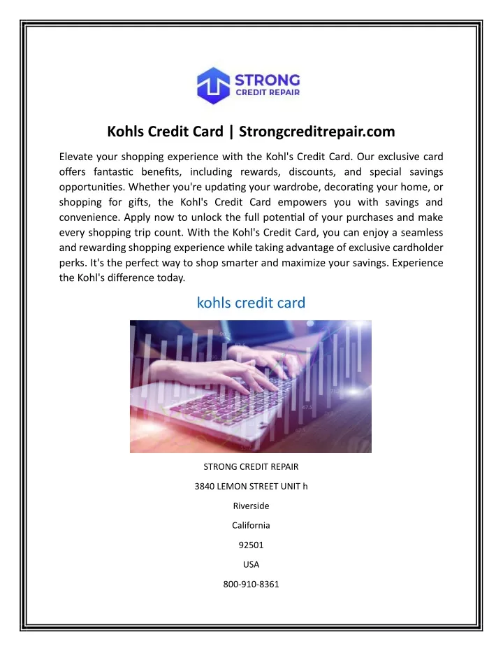 kohls credit card strongcreditrepair com