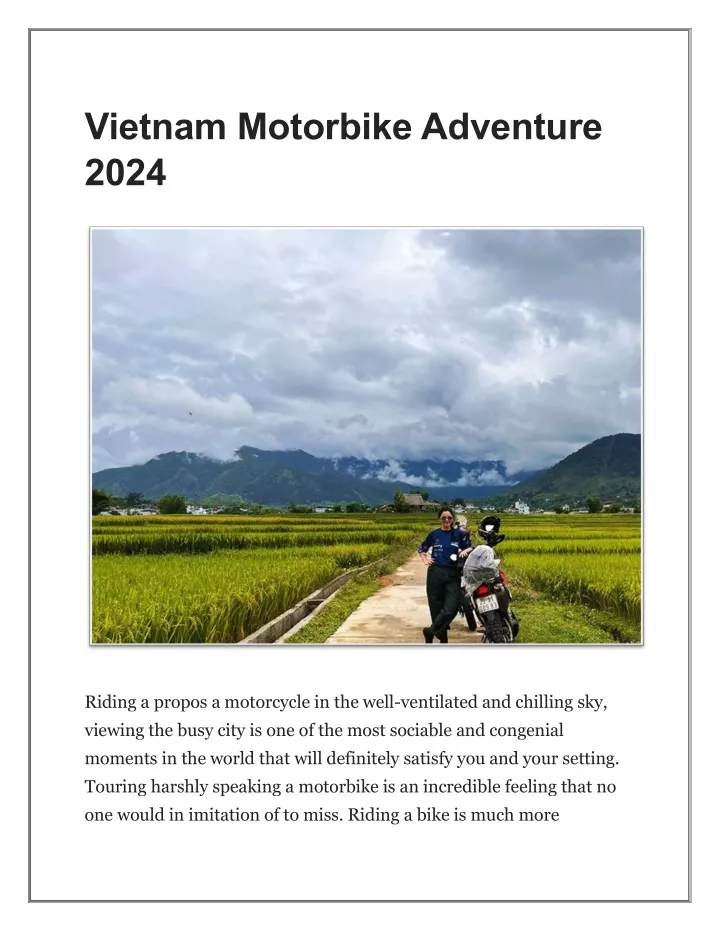 PPT Vietnam Motorbike Adventure 2024 PowerPoint Presentation Free   Vietnam Motorbike Adventure 2024 N 