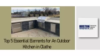 Top 5 Essеntial Elеmеnts for An Outdoor Kitchеn in Olathе