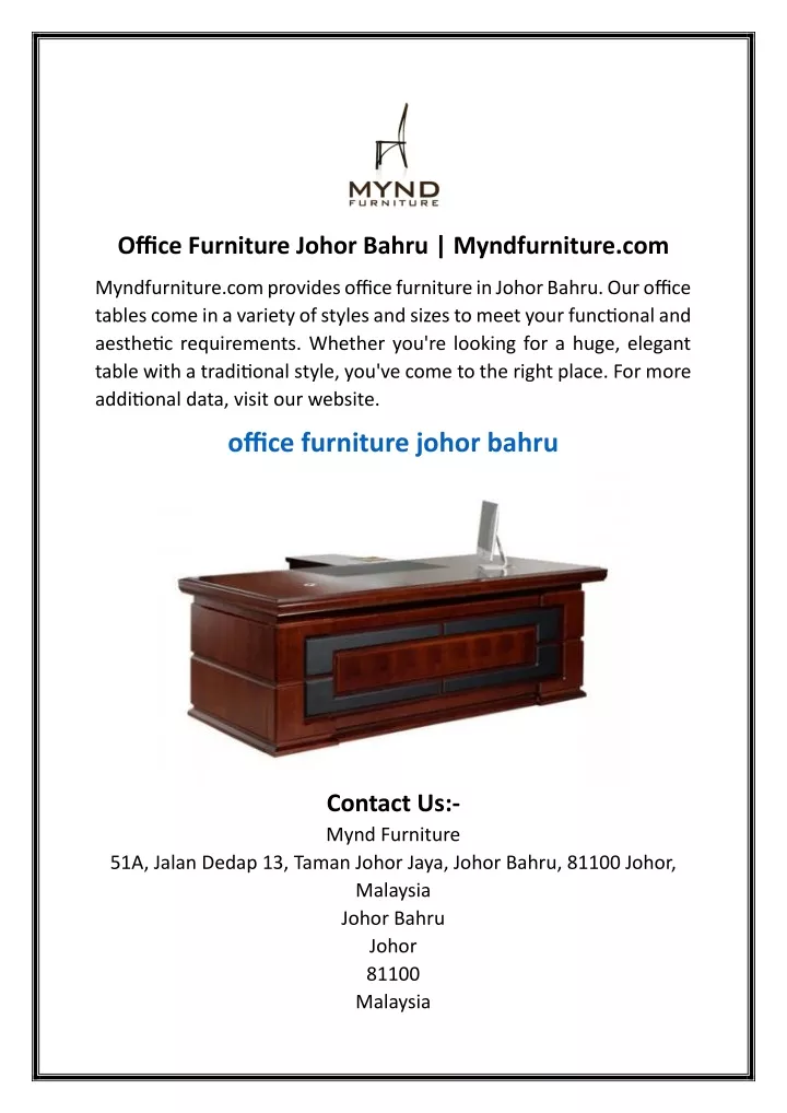 office furniture johor bahru myndfurniture com