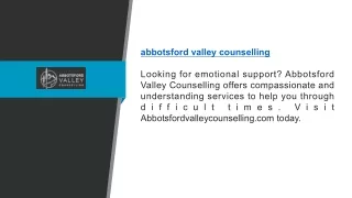 Abbotsford Valley Counselling Abbotsfordvalleycounselling.com