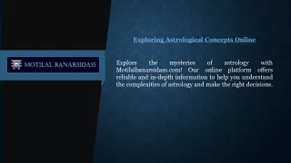 Exploring Astrological Concepts Online Motilalbanarsidass.com