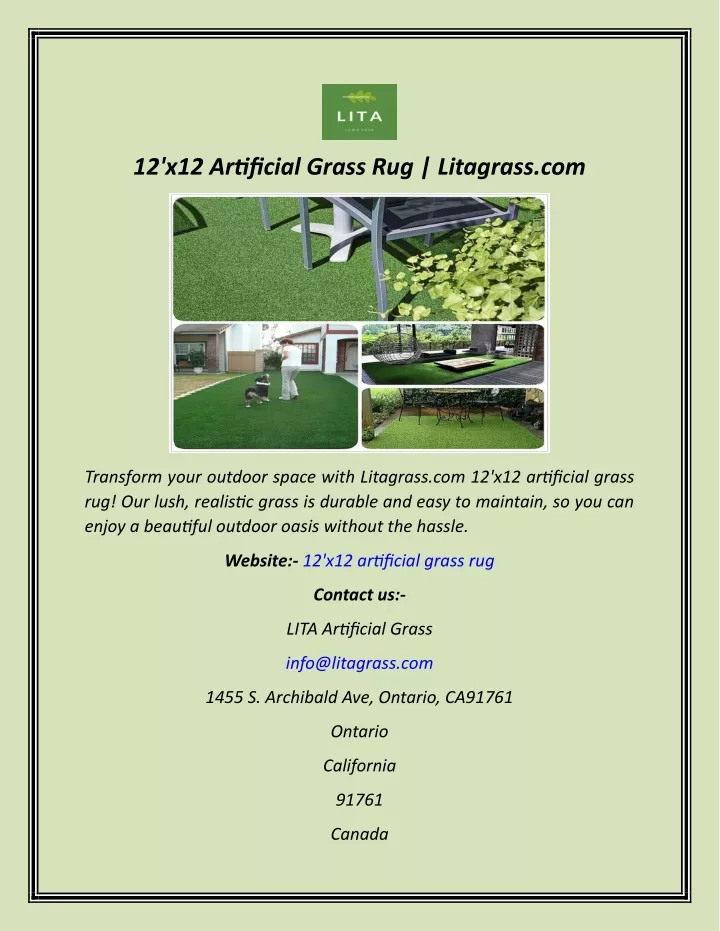 12 x12 artificial grass rug litagrass com
