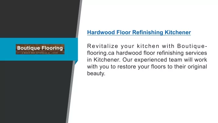 hardwood floor refinishing kitchener