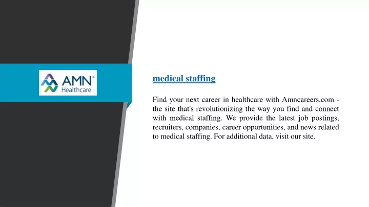 medical staffing find your next career