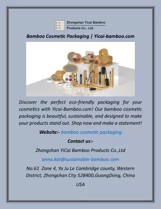 Bamboo Cosmetic Packaging  Yicai-bamboo