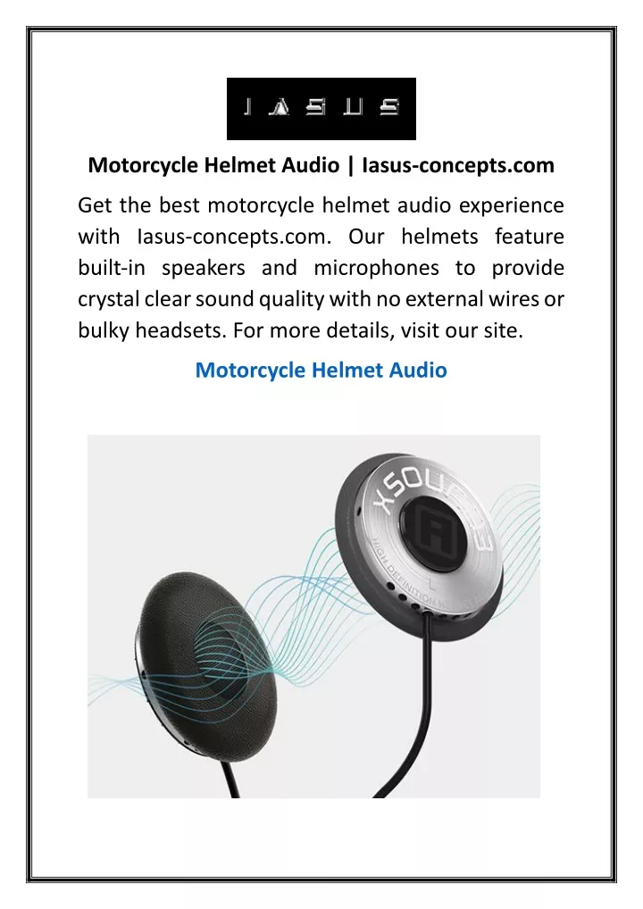 motorcycle helmet audio iasus concepts com