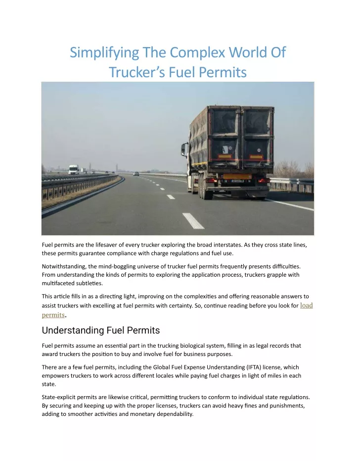 simplifying the complex world of trucker s fuel