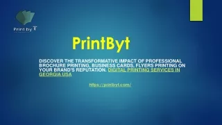 PrintByt- Digital Printing Services Company in Georgia USA
