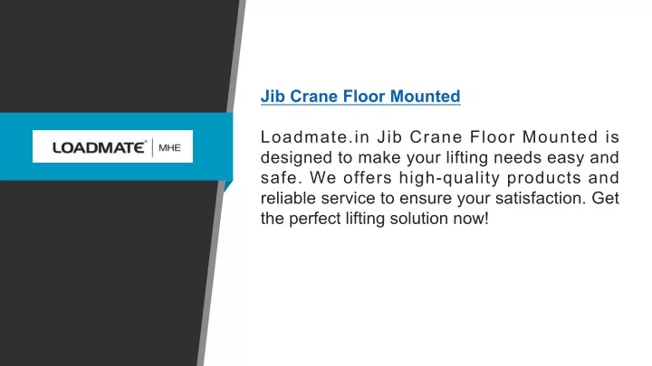 jib crane floor mounted