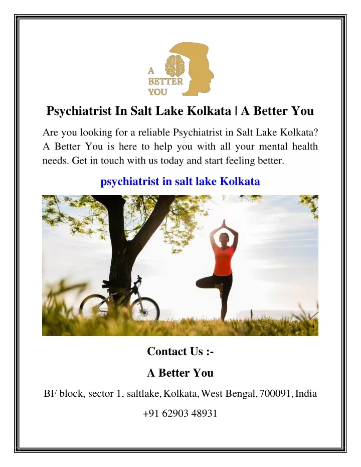 psychiatrist in salt lake kolkata a better you