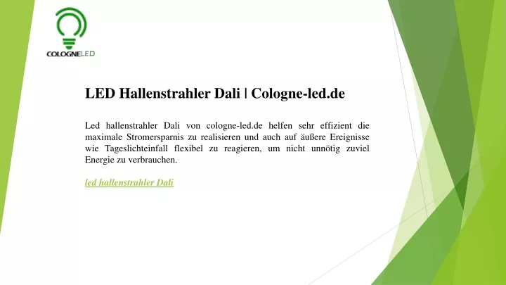 led hallenstrahler dali cologne