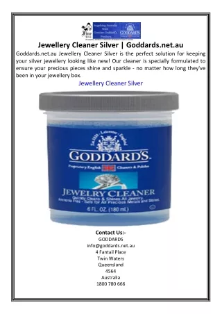 Jewellery Cleaner Silver | Goddards.net.au
