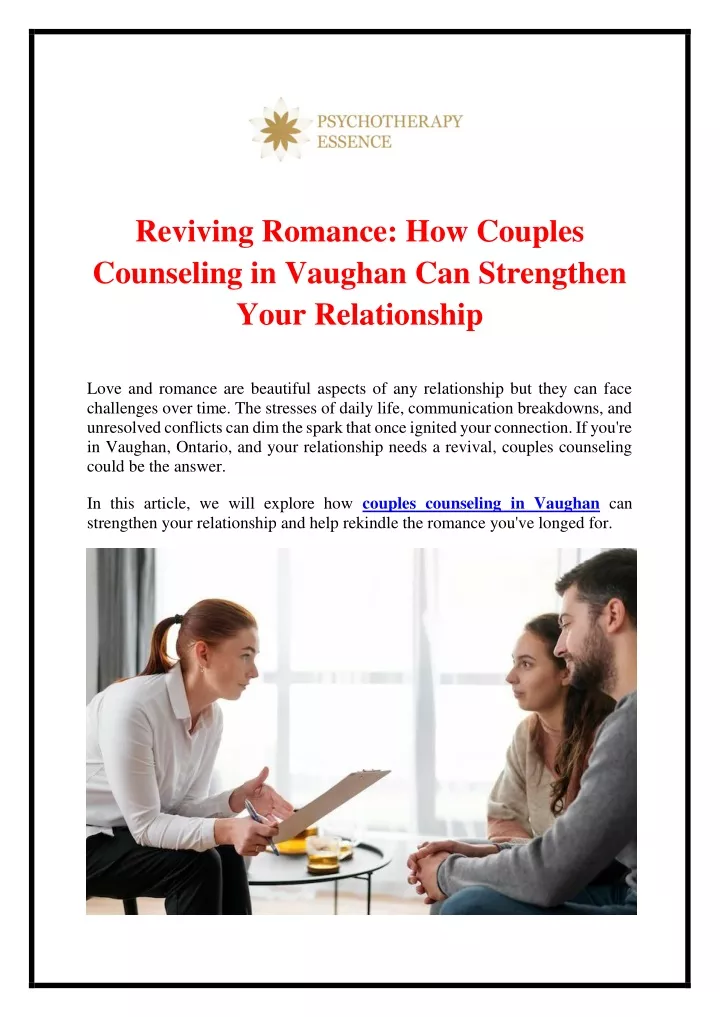 reviving romance how couples counseling