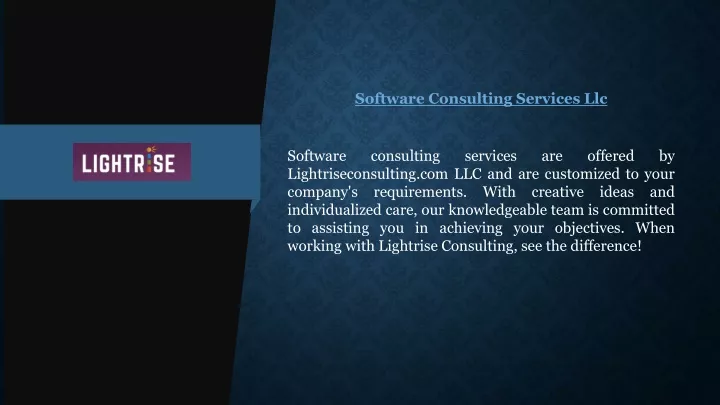 software consulting services llc