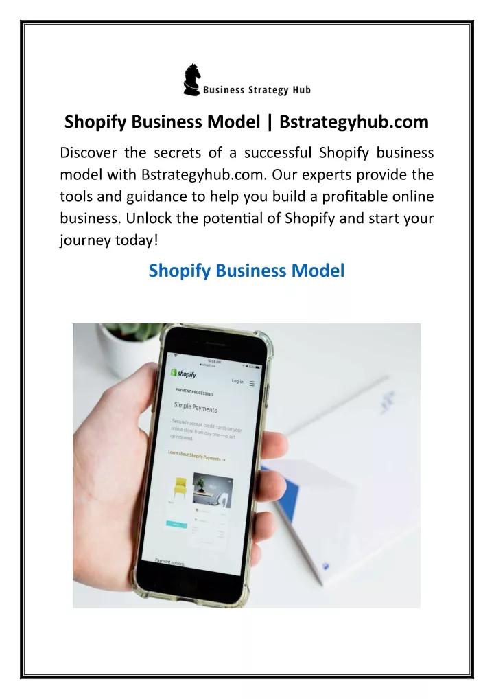 shopify business model bstrategyhub com