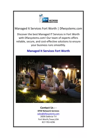 Managed It Services Fort Worth