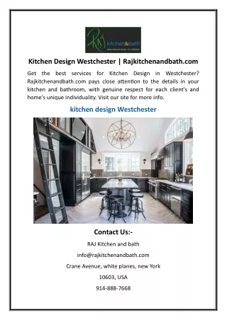 Kitchen Design Westchester | Rajkitchenandbath.com