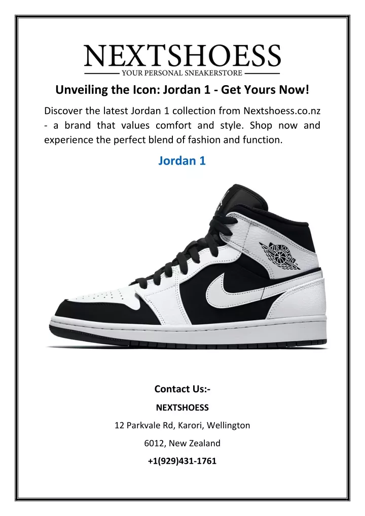unveiling the icon jordan 1 get yours now