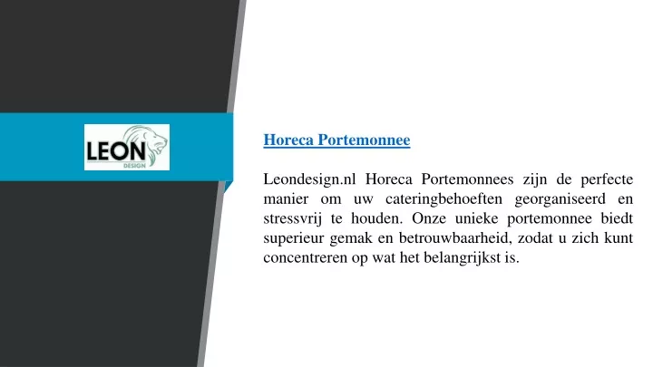 horeca portemonnee leondesign nl horeca