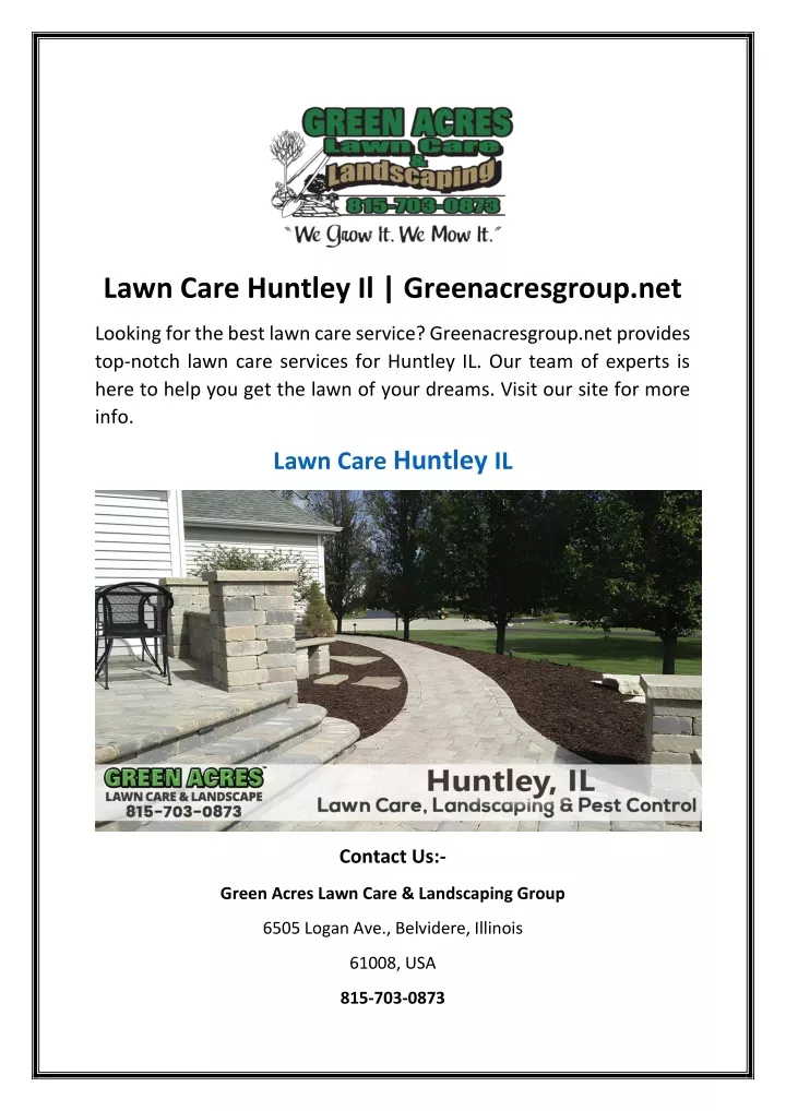 lawn care huntley il greenacresgroup net