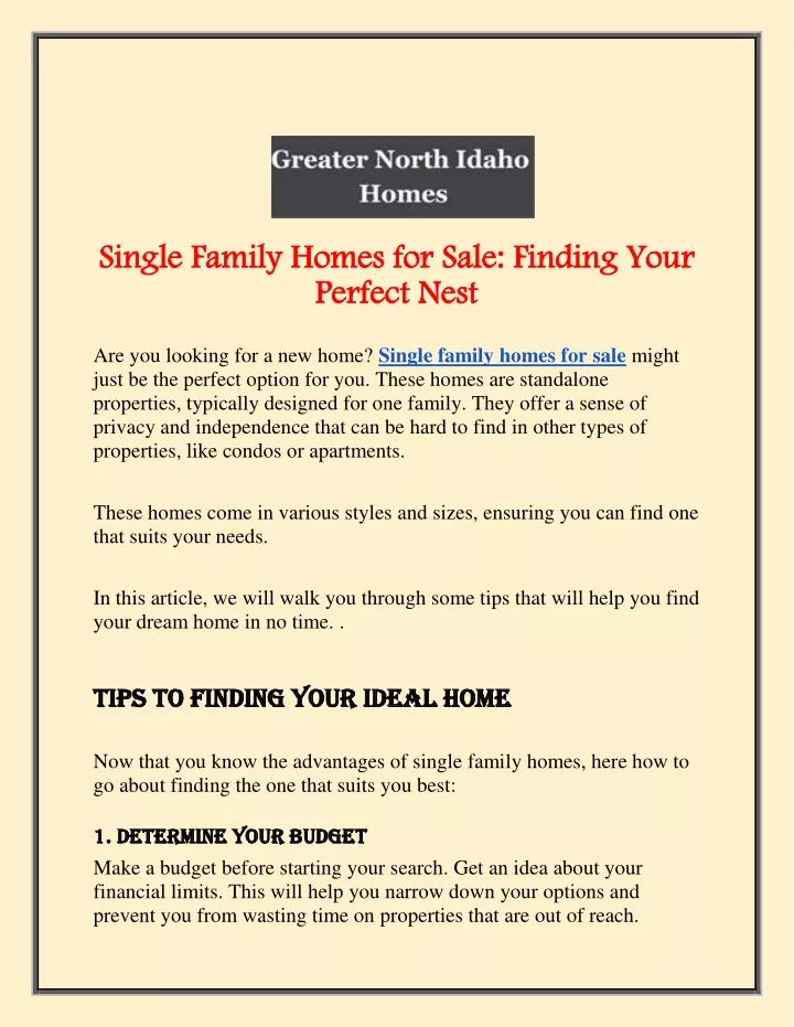 single family homes for sale finding your single