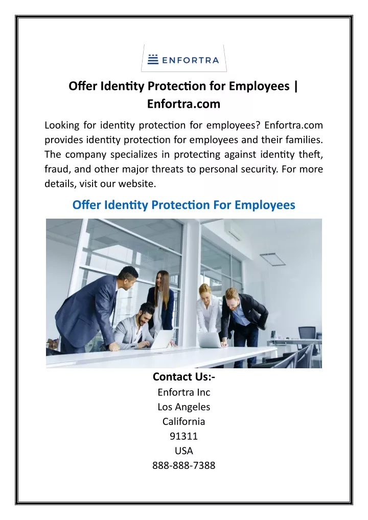 offer identity protection for employees enfortra