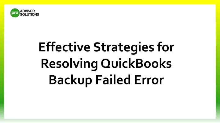 effective strategies for resolving quickbooks
