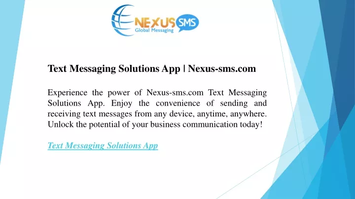 text messaging solutions app nexus