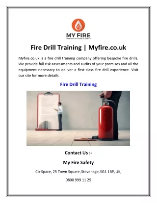 Fire Drill Training   Myfire.co.uk
