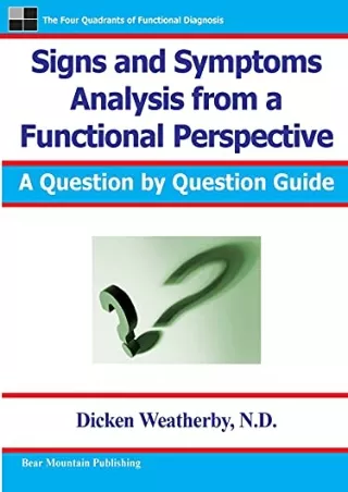 get [PDF] Download Signs and Symptoms Analysis from a Functional Perspective ebo