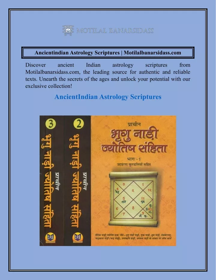 ancientindian astrology scriptures